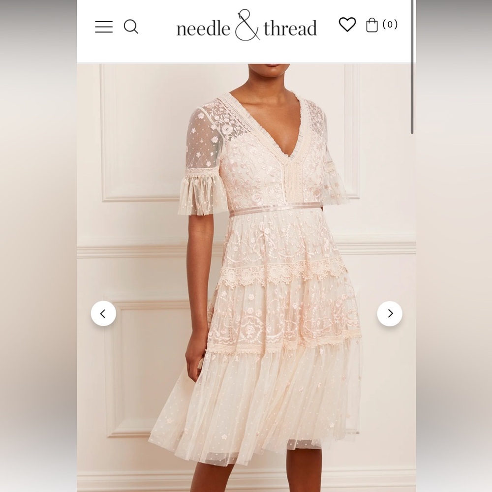Needle & thread midsummer lace dress size 6